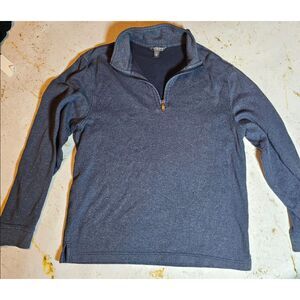 Van Heusen Flex Men’s 1/4 Zip Pullover Sweater Blue Size M Long Sleeve EUC